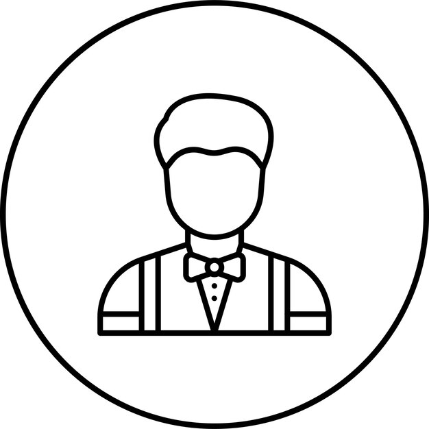 Icon van de ober.
