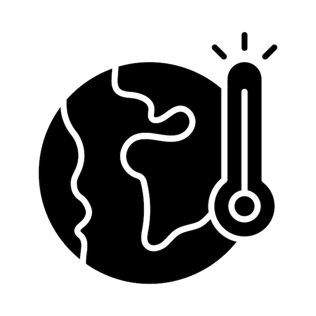 Icon van de opwarming van de aarde