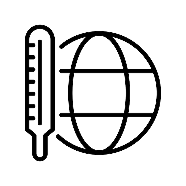 Icon van de opwarming van de aarde