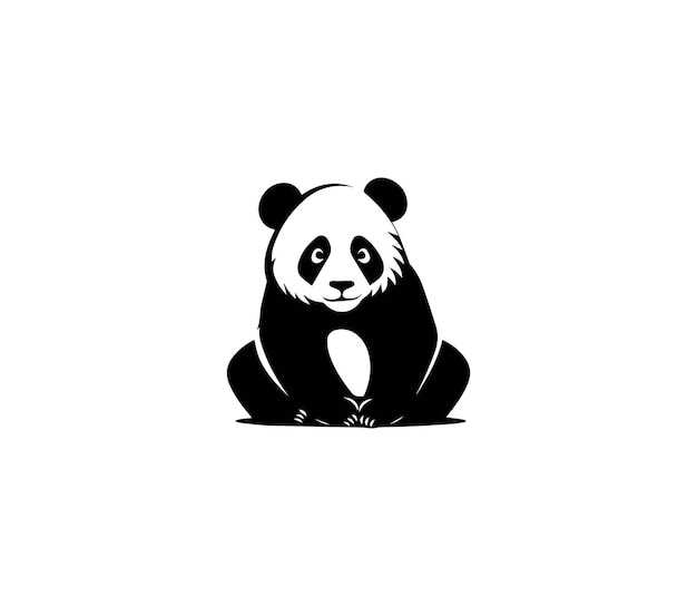 Icon van de panda Vectorillustratie van een panda op een witte achtergrond