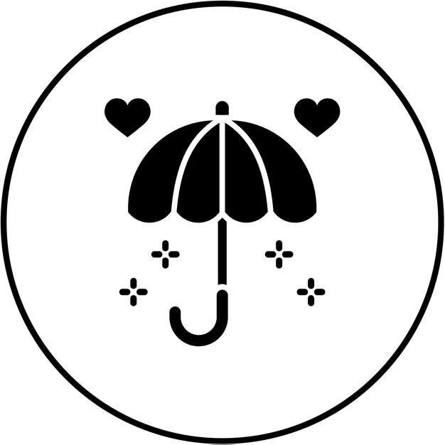 Icon van de paraplu