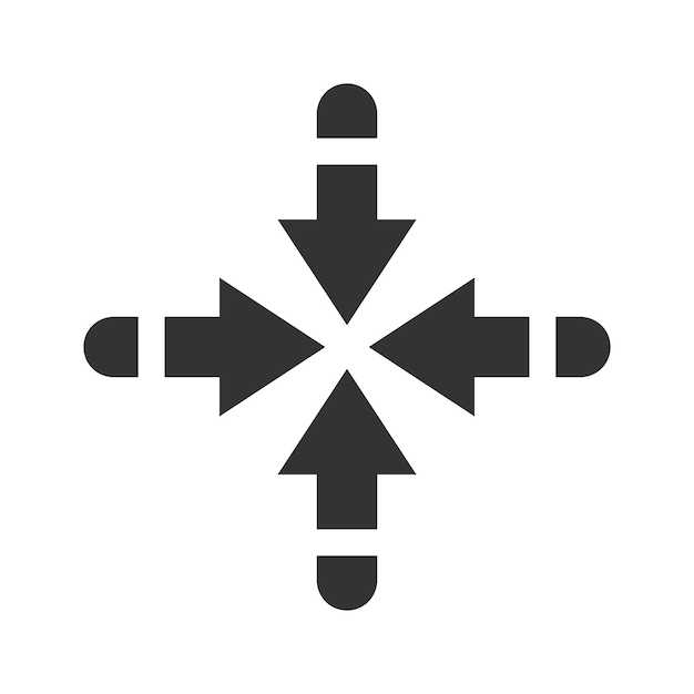 Vector icon van de pijl van de kruising