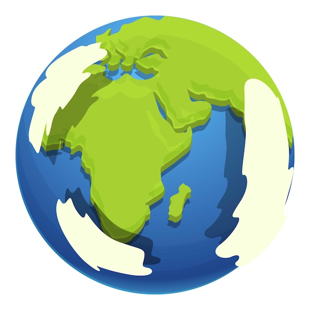 Vector icon van de planeet aarde cartoon vector sphere connect