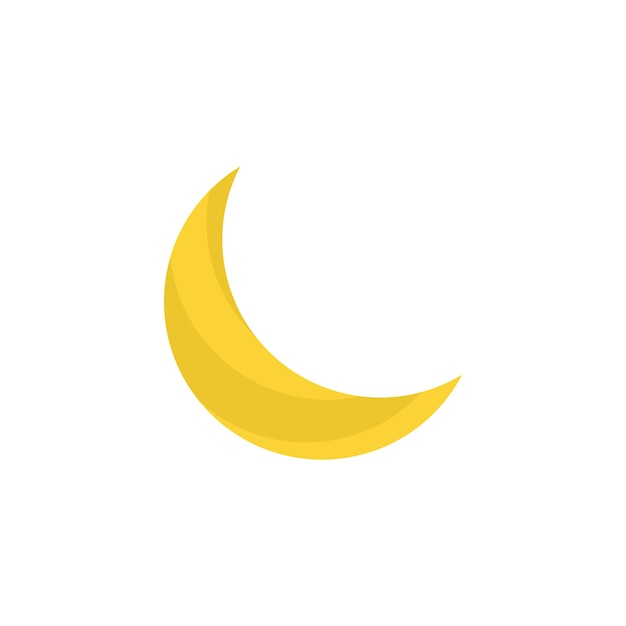 Icon van de platte maan