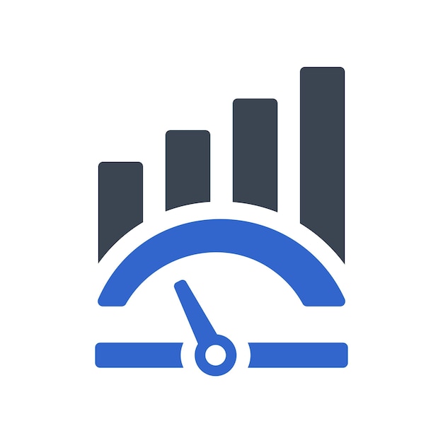 Icon van de productiviteitsgrafiek