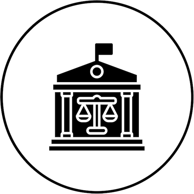 Vector icon van de rechtbank