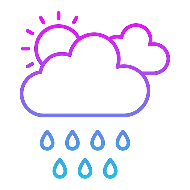 Icon van de regenachtige dag