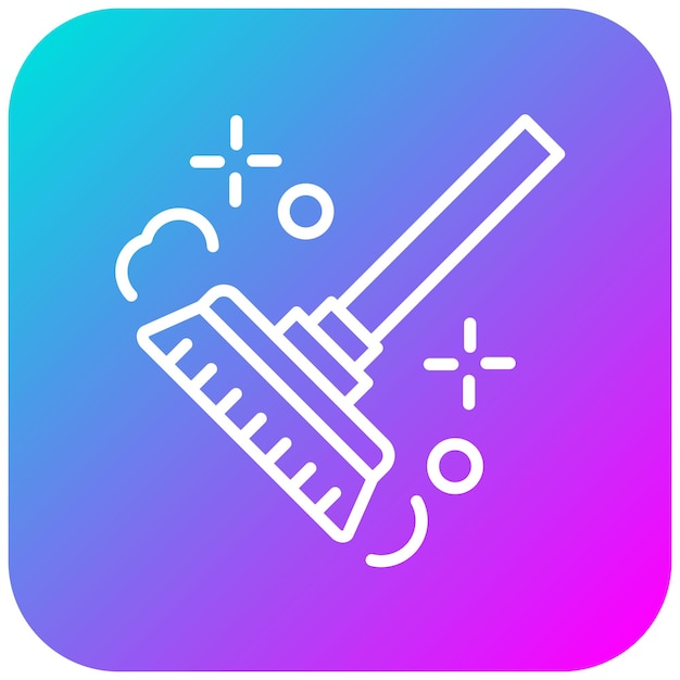 Icon van de reinigingsvector Kan worden gebruikt voor het reinigen en stofzuigen van iconen
