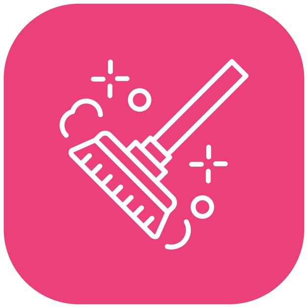 Icon van de reinigingsvector Kan worden gebruikt voor het reinigen en stofzuigen van iconen