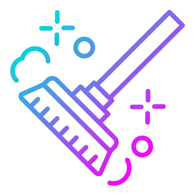 Icon van de reinigingsvector Kan worden gebruikt voor het reinigen en stofzuigen van iconen