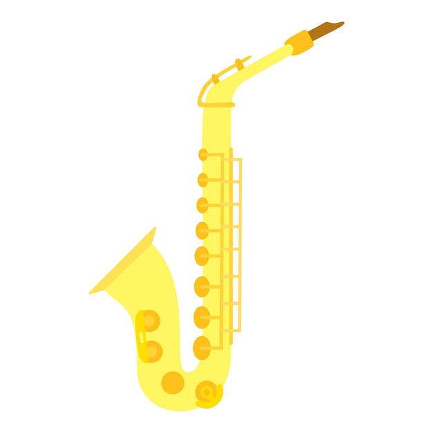 Icon van de saxofoon Platte illustratie van het vector-icon van de Saxofoon voor het web