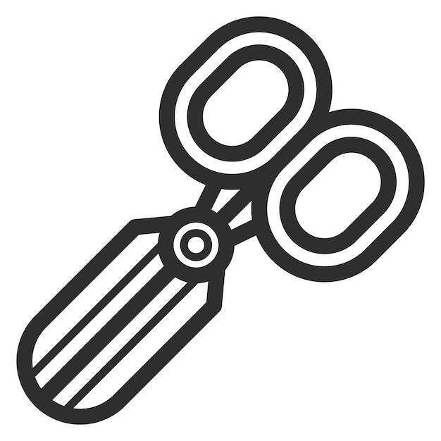 Icon van de schaar Snijwerktuig symbool Scheren teken