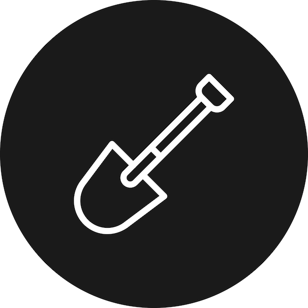 Icon van de schopvector Kan worden gebruikt voor de Iconen van de landbouw