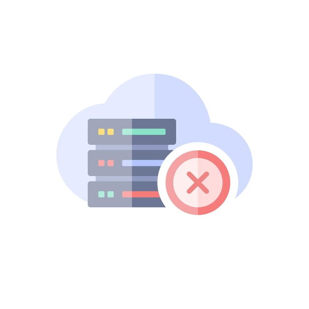 Icon van de server in vlak ontwerp