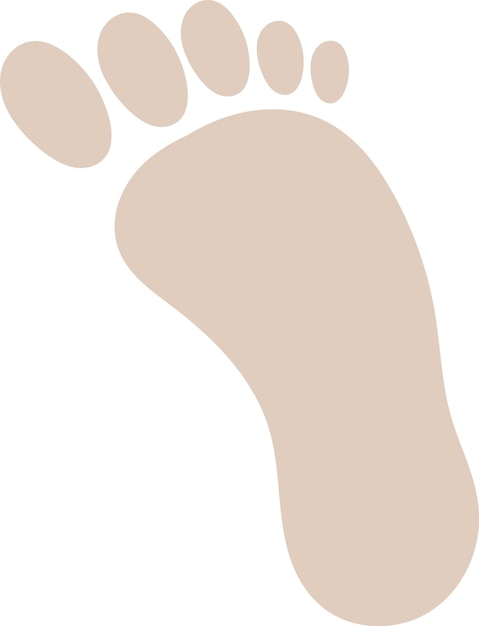 Vector icon van de silhouet van de voetafdruk