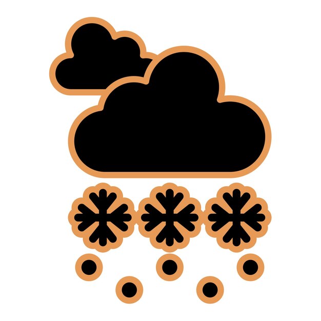 Vector icon van de sneeuwstorm