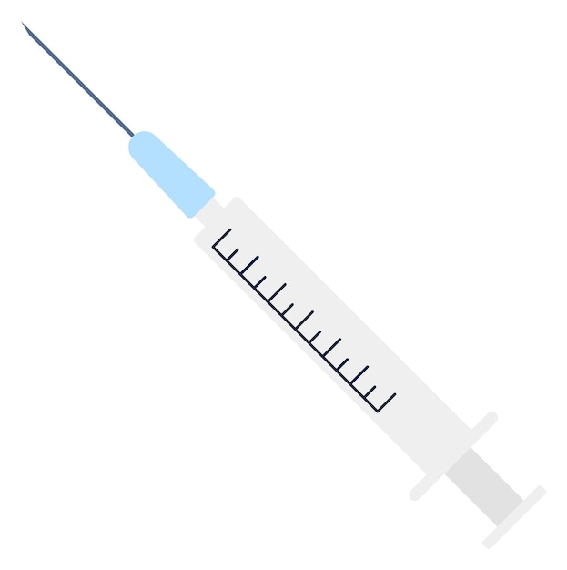 Icon van de spuit Kleur symbool van de injectie van het medische vaccin