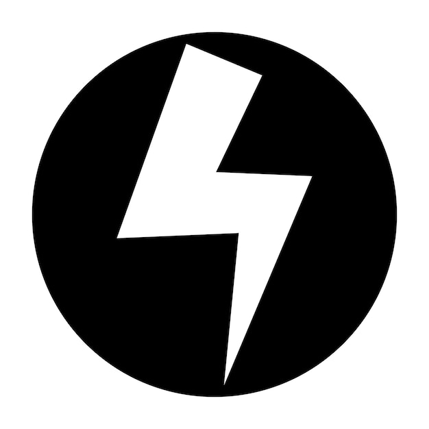 Icon van de stroom energie teken Icon van de bliksem set illustratie