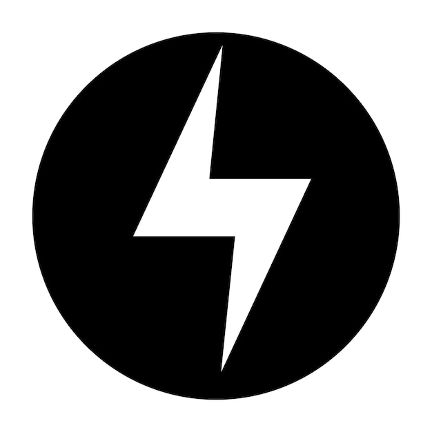 Icon van de stroom energie teken Icon van de bliksem set illustratie