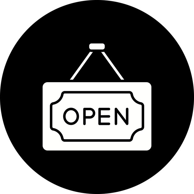 Vector icon van de tag openen