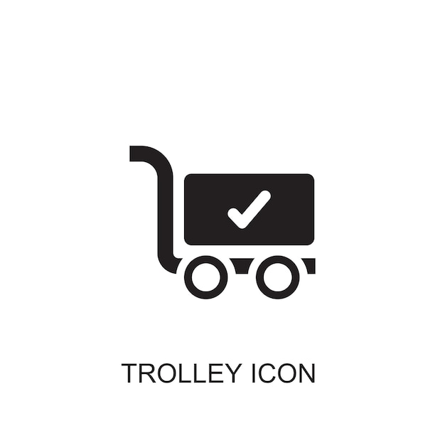 Icon van de trolley vector