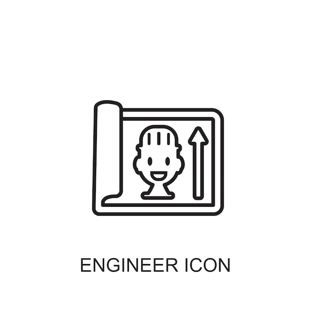 Icon van de vector van de ingenieur