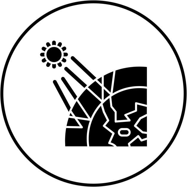 Icon van de vector van het broeikaseffect kan worden gebruikt voor de iconen van natuurrampen