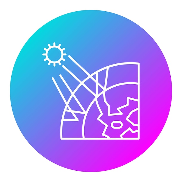 Icon van de vector van het broeikaseffect kan worden gebruikt voor de iconen van natuurrampen