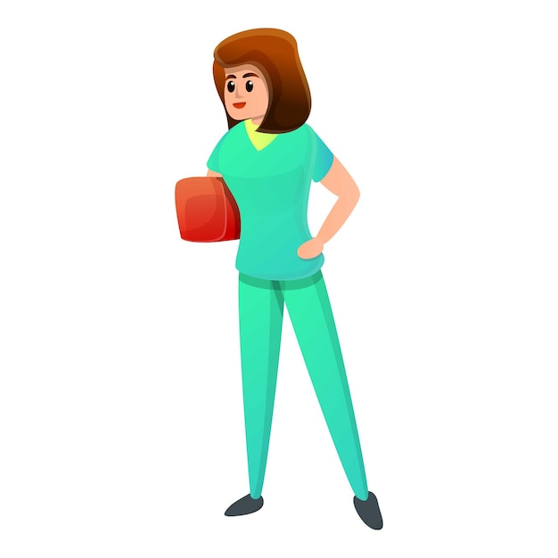Icon van de verpleegster Cartoon van de ver pleegster Vector icoon voor webontwerp geïsoleerd op witte achtergrond