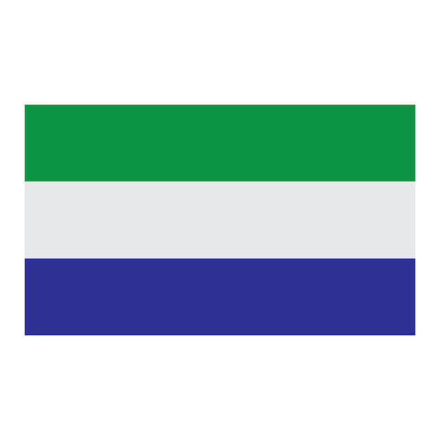 Icon van de vlag van Sierra Leone.