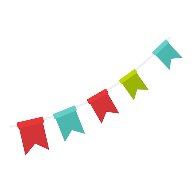 Icon van de vlaggen van het festival Vlakte illustratie van de vector icoontjes van de vlaggens van het festival voor webontwerp