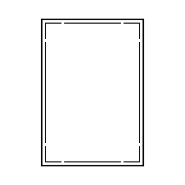 Icon van de vorm van de rand van het frame voor decoratief vintage doodle-element voor ontwerp in vectorillustratie