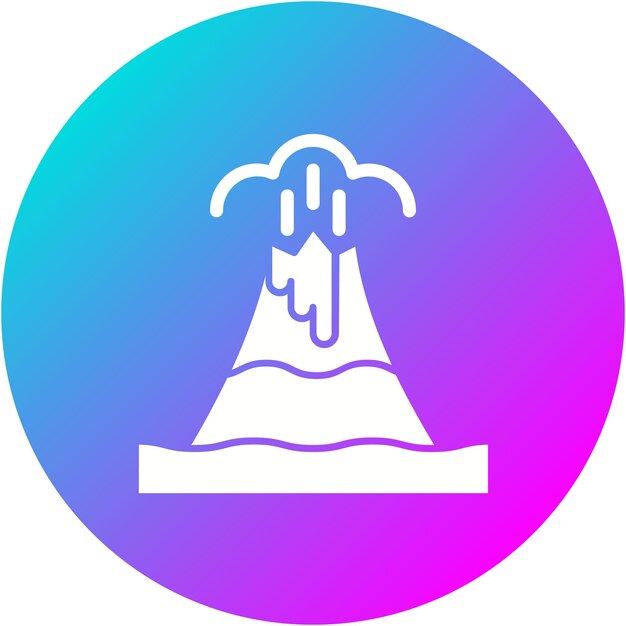 Icon van de vulkaanvector kan worden gebruikt voor de iconen van natuurrampen
