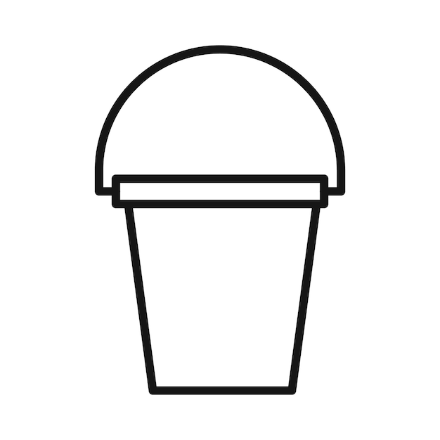 Icon van de waterbak Eenvoudige dunne lijn platte symbool