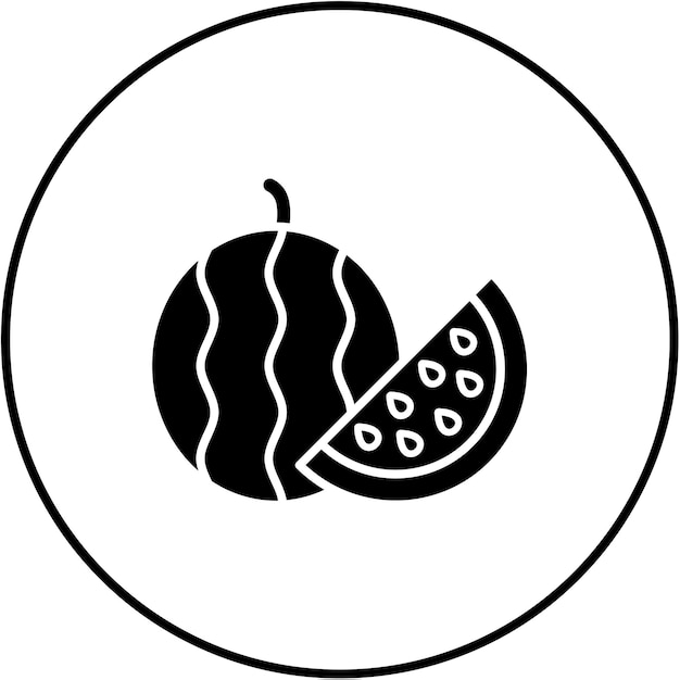 Vector icon van de watermeloen