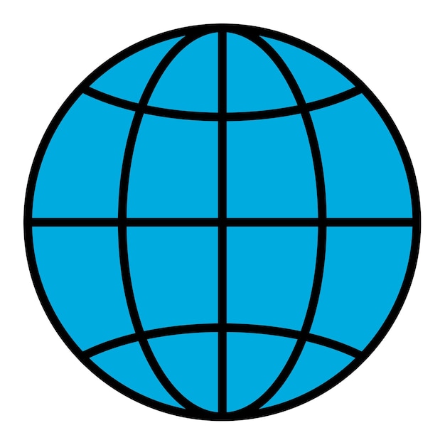 Icon van de wereldbol