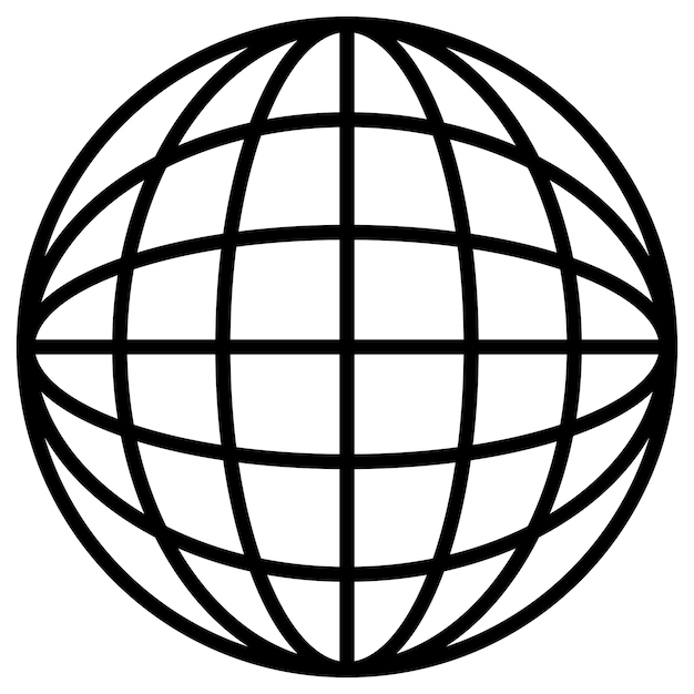 Icon van de wereldbol