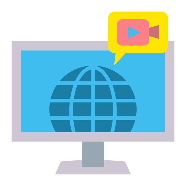 Icon van de wereldwijde uitzending