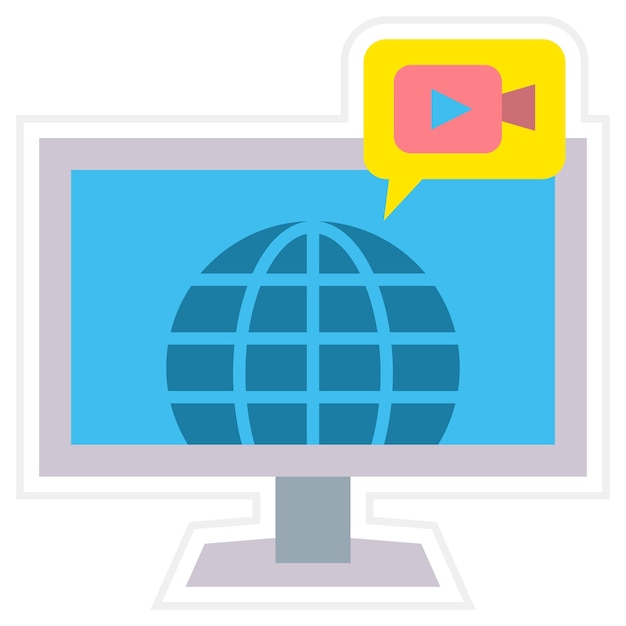 Icon van de wereldwijde uitzending