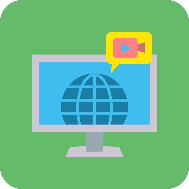 Icon van de wereldwijde uitzending