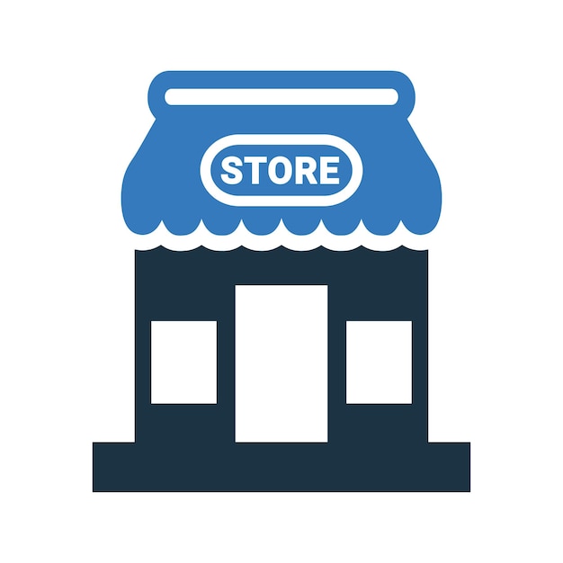 Icon van de winkel Eenvoudige bewerkbare vectorillustratie