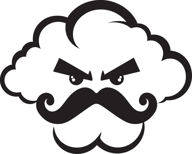 Icon van de woedende wolk Furious Nimbus Angry Cloud Design