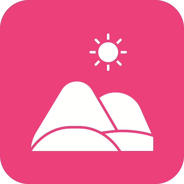 Icon van de woestijnvector Kan worden gebruikt voor de iconenverzameling woestijn