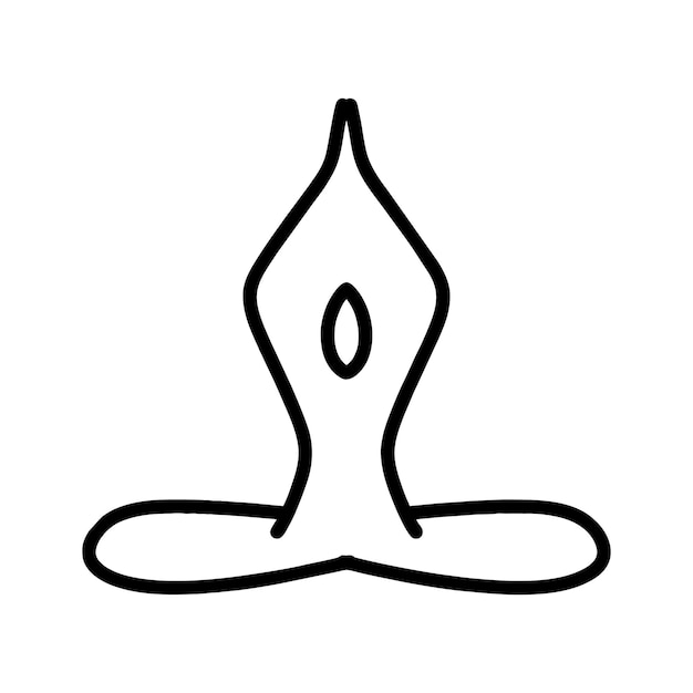 Icon van de yoga houding