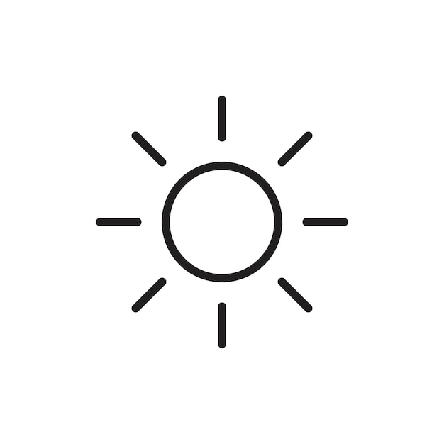 Icon van de zon, omtrek, zetteken