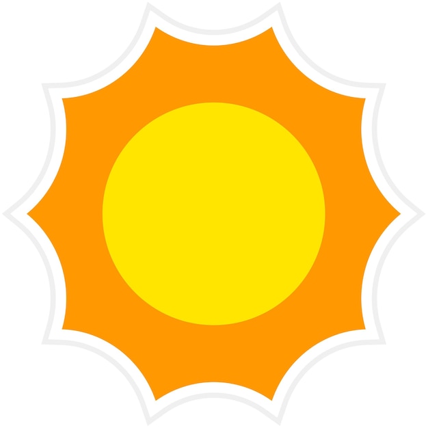 Vector icon van de zon