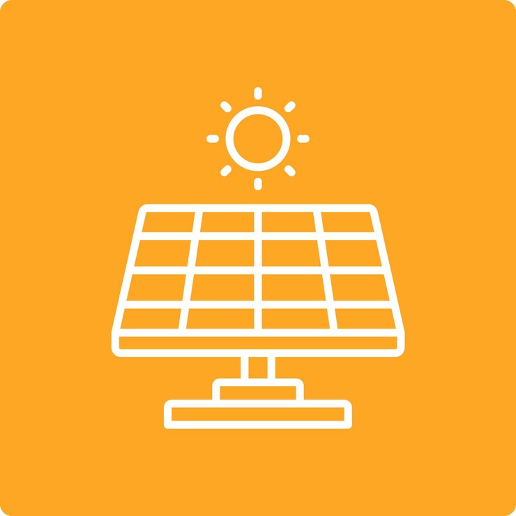 Icon van de zonne-energie