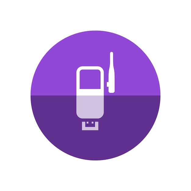 Icon van draadloze ontvanger in vlakke kleur cirkel stijl Internetverbinding router signaal