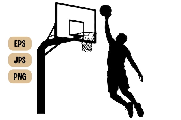 Icon van een basketbalhoop met een net in een 3D-vectorontwerp op een witte achtergrond