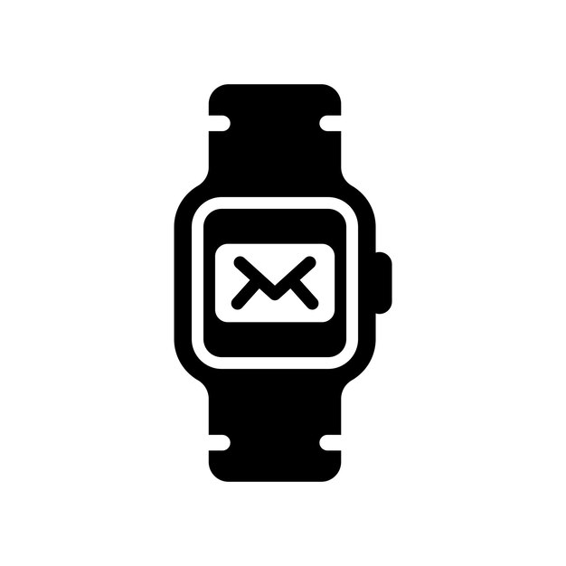 Vector icon van een bericht voor een smartwatch